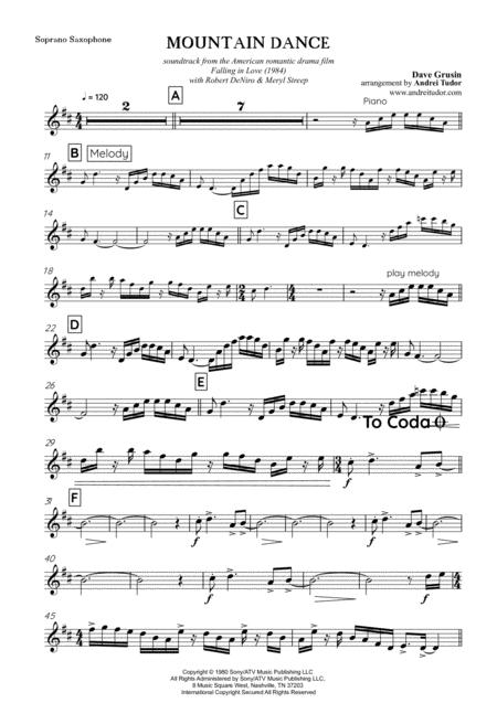 Mountain Dance Soprano Saxophone Sheet Music