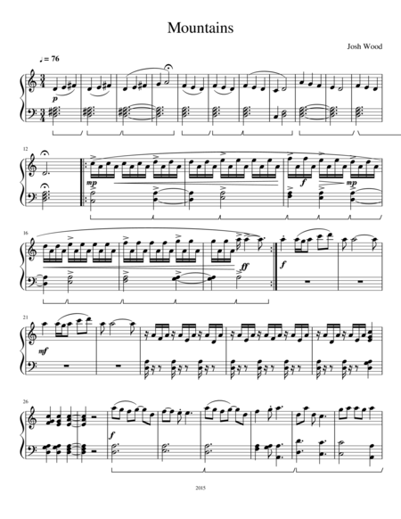 Free Sheet Music Mountains