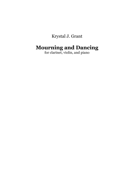 Free Sheet Music Mourning And Dancing