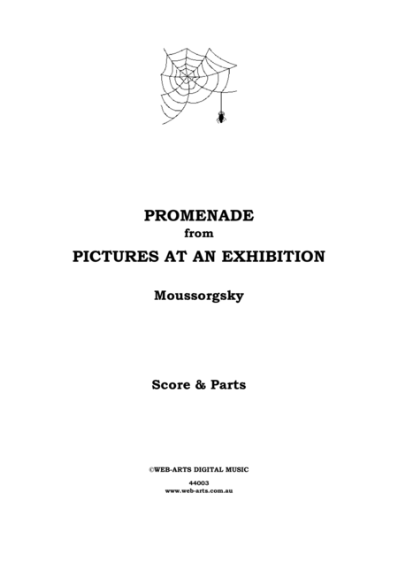 Free Sheet Music Moussorgsky Promenade From Pictures At An Exhibition For 4 Flutes