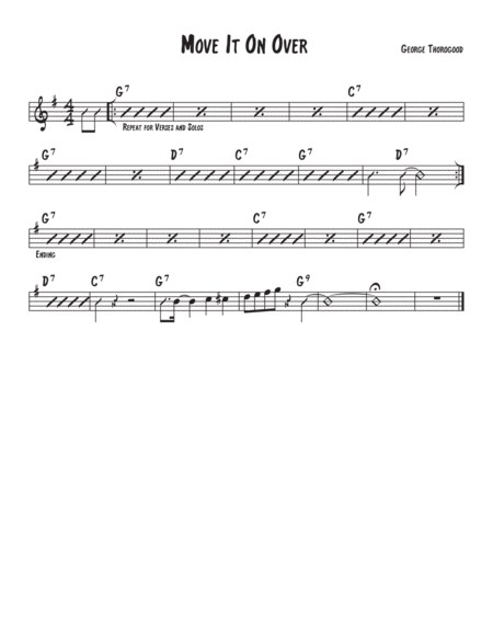 Free Sheet Music Move It On Over