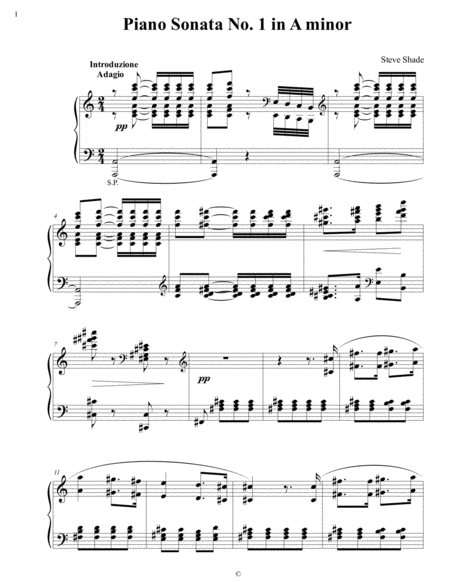 Free Sheet Music Movement I From Piano Sonata No 1 In A Minor