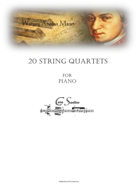 Free Sheet Music Mozart 20 String Quartets Piano Version