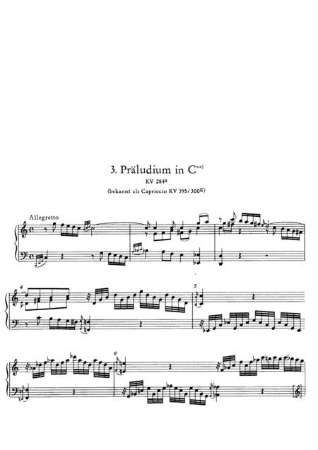 Mozart Capriccio Kv 395 300g Complete Version Sheet Music