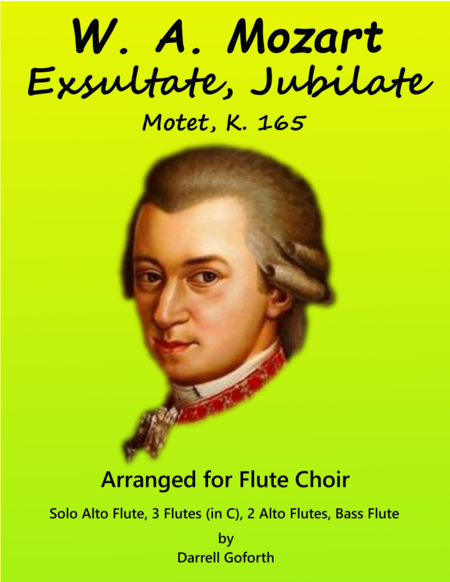 Free Sheet Music Mozart Exsultate Jubilate For Flute Choir