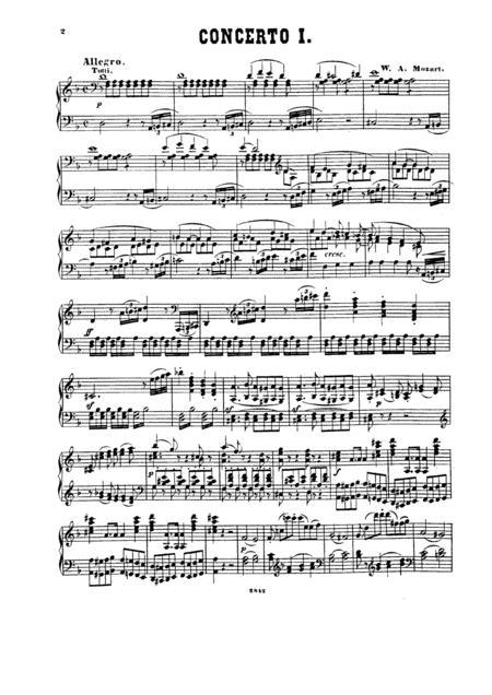 Mozart Piano Concerto No 20 In D Minor K 466 Piano Solo Sheet Music