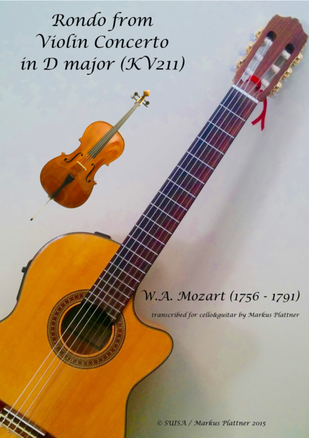 Free Sheet Music Mozart Rondo For Cello And Guitar