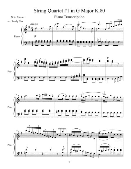 Free Sheet Music Mozart String Quartets For Solo Piano Vol 1