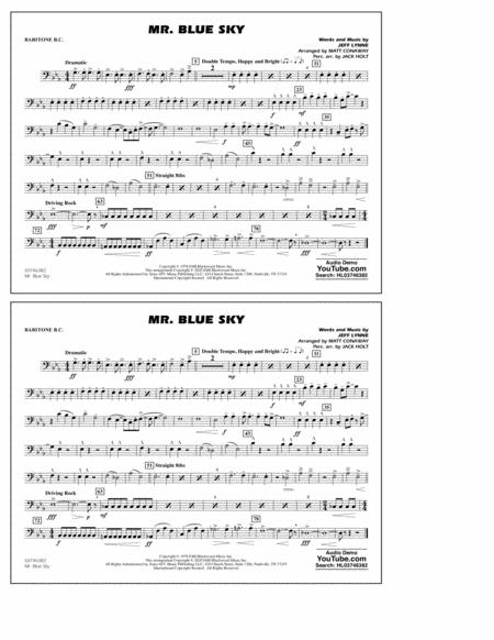 Free Sheet Music Mr Blue Sky Arr Matt Conaway Baritone B C