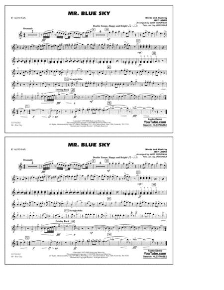 Mr Blue Sky Arr Matt Conaway Eb Alto Sax Sheet Music