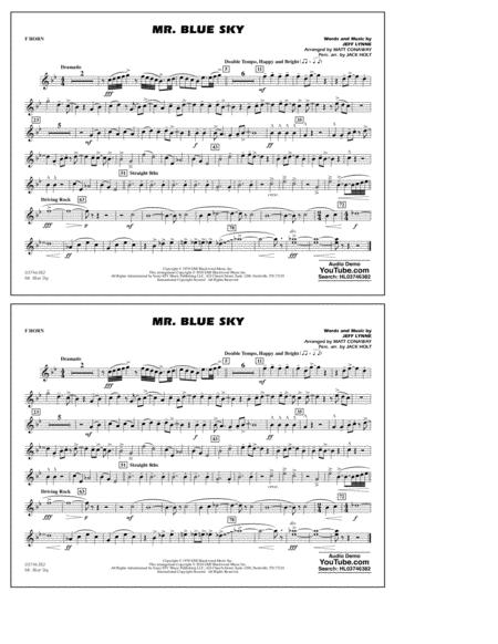 Free Sheet Music Mr Blue Sky Arr Matt Conaway F Horn