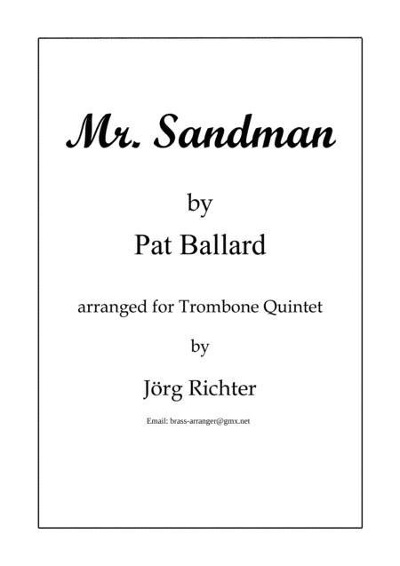 Mr Sandman For Trombone Quintet Sheet Music