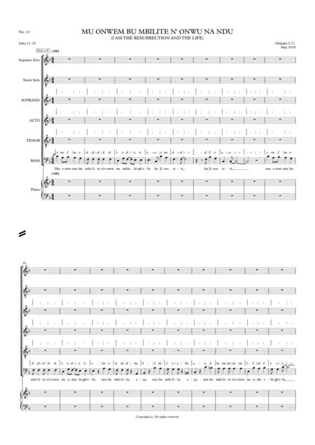 Free Sheet Music Mu Onwem Bu Mbilite N Onwu