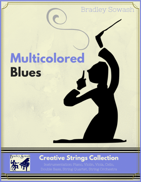 Free Sheet Music Multicolored Blues Creative Strings