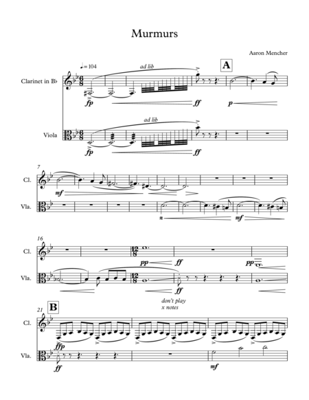 Free Sheet Music Murmurs