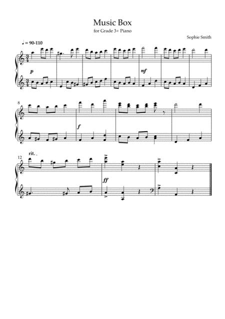 Free Sheet Music Music Box For Grade 3 Piano