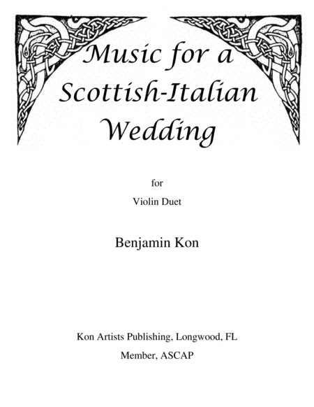 Music For A Scottish Italian Wedding Sheet Music