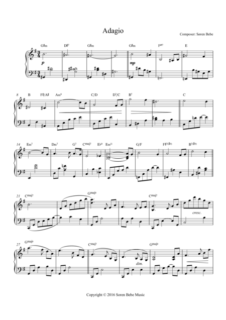 Music For Ballet Class Adagio Sheet Music