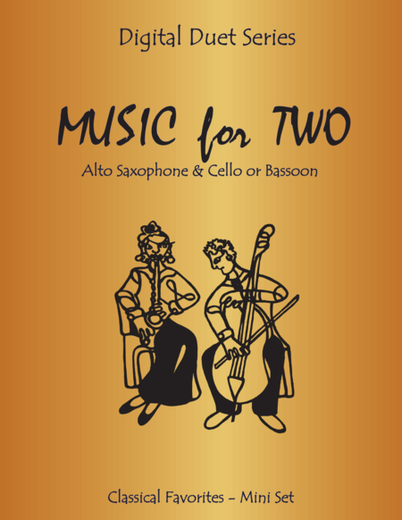 Free Sheet Music Music For Two Duets For Alto Saxophone Cello Or Bassoon