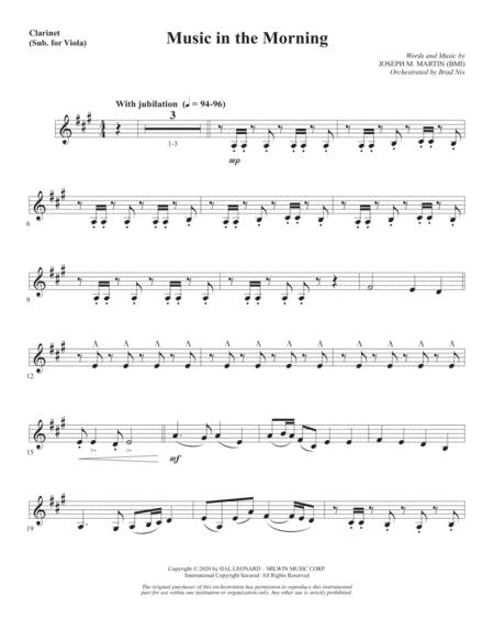 Music In The Morning Clarinet Sub Viola Sheet Music