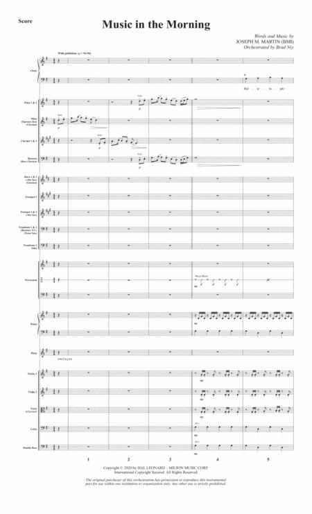 Free Sheet Music Music In The Morning Full Score