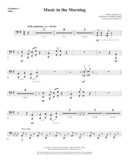 Music In The Morning Trombone 3 Tuba Sheet Music