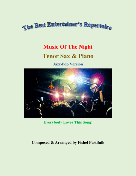 Music Of The Night For Tenor Sax And Piano Video Sheet Music