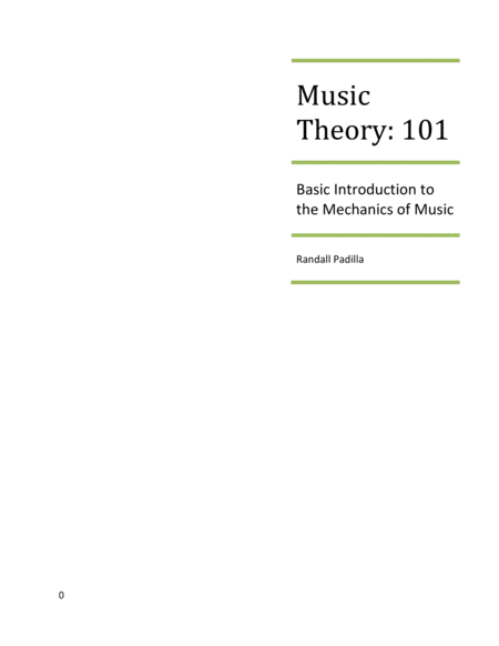 Music Theory 101 Sheet Music