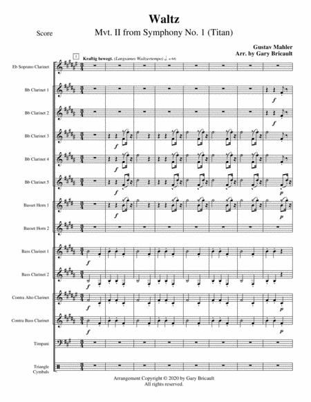 Mvt Ii Waltz From Symphony No 1 In D Major The Titan Sheet Music