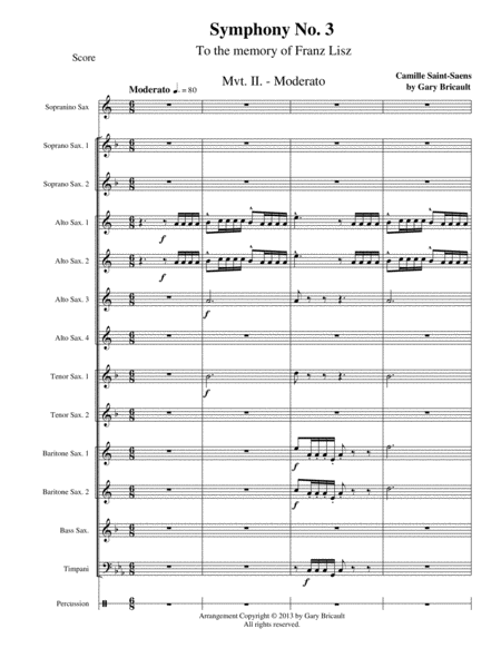 Mvt Iia Moderato Scherzo From Symphony No 3 Sheet Music