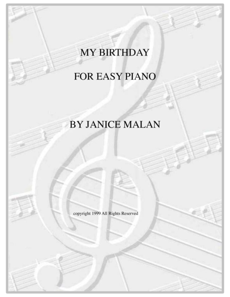 Free Sheet Music My Birthday For Easy Piano