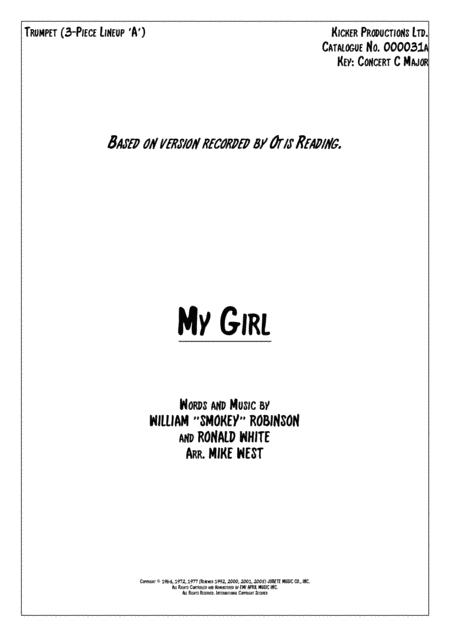 My Girl 3 Piece Brass Section A Sheet Music