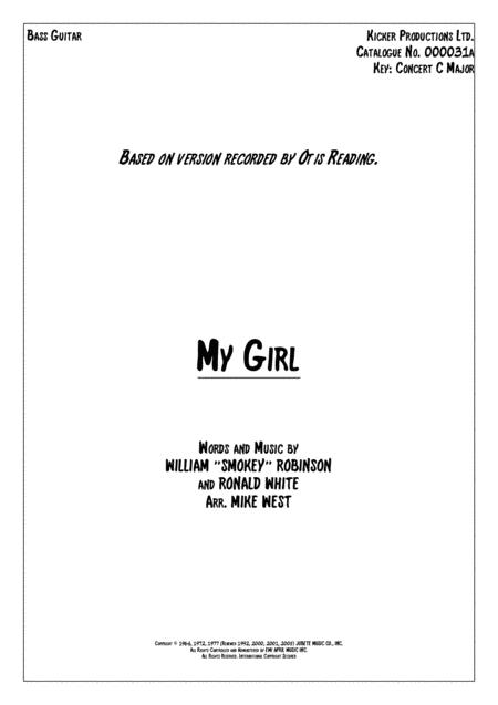 My Girl Bass Guitar Sheet Music