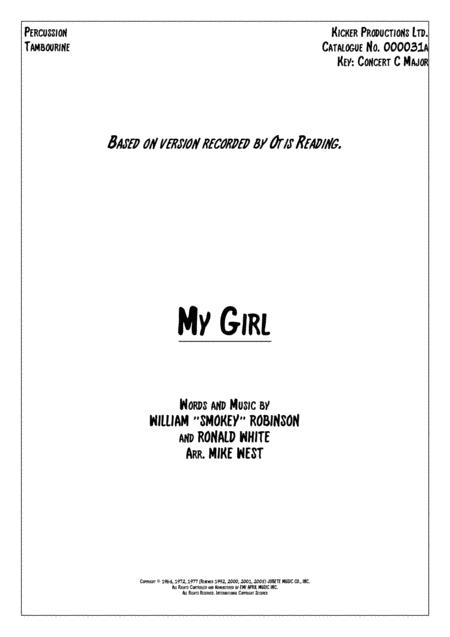 Free Sheet Music My Girl Percussion