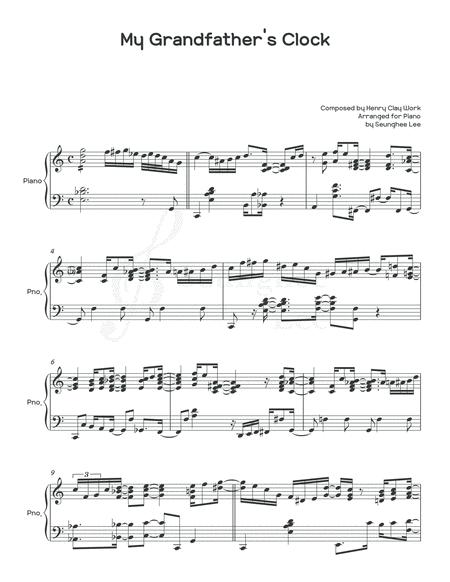 My Grandfather Clock Jazz Piano Version Sheet Music