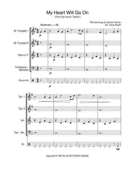 My Heart Will Go On Junior Brass Sheet Music