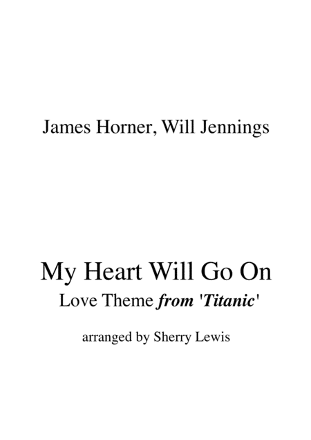 My Heart Will Go On Love Theme From Titanic Violin Solo For Solo Violin Sheet Music