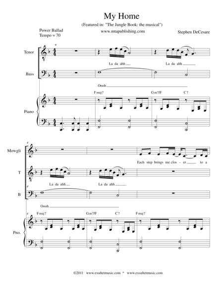 Free Sheet Music My Home