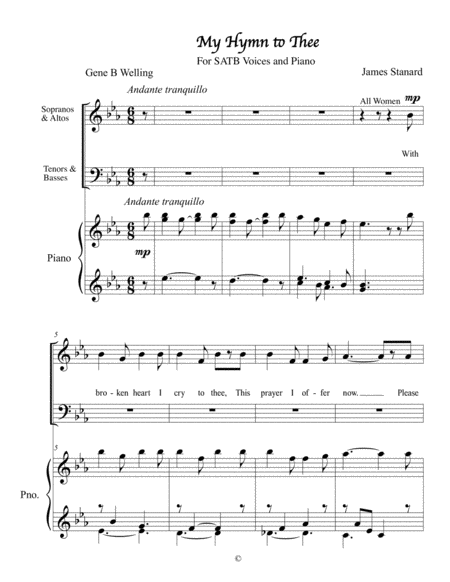 My Hymn To Thee Sheet Music