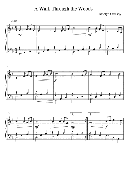 My Jesus I Love Thee Easy Piano Sheet Music