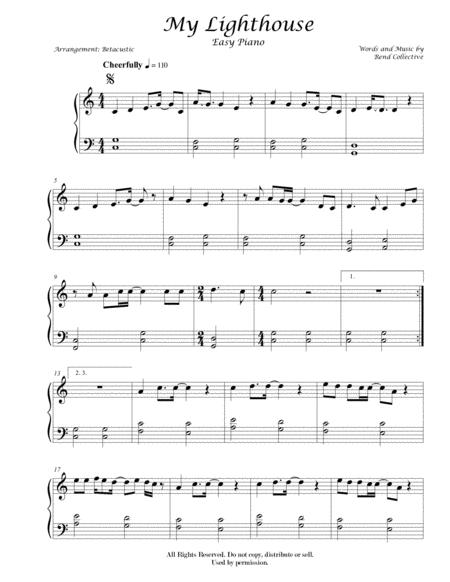My Lighthouse Rend Collective Sheet Music Easy Piano Sheet Music