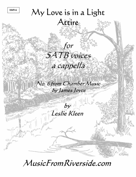 Free Sheet Music My Love Is In A Light Attire For Satb A Cappella