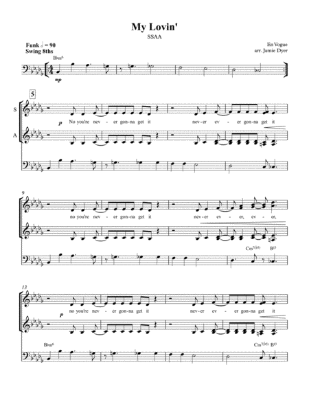 Free Sheet Music My Lovin You Re Never Gonna Get