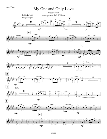 My One And Only Love Alto Flute Sheet Music