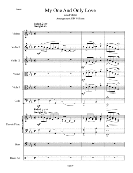 Free Sheet Music My One And Only Love String Sextet Orchestra
