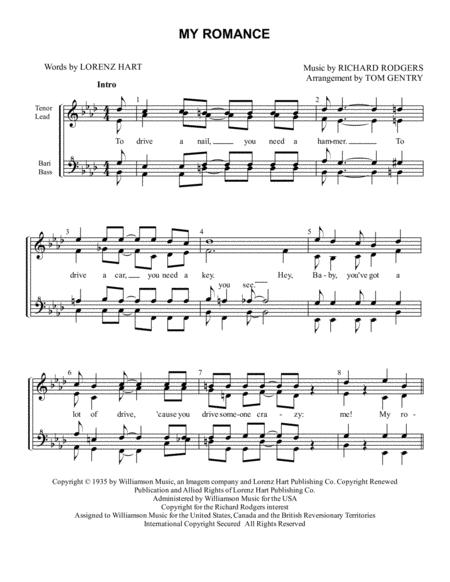 Free Sheet Music My Romance Ssaa