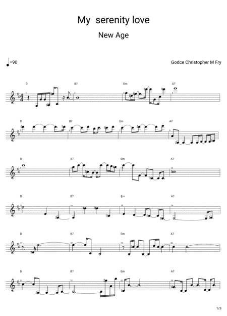 My Serenity Love Sheet Music