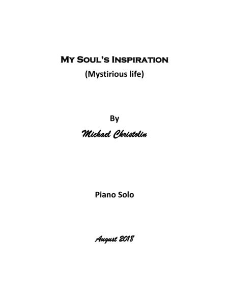 Free Sheet Music My Souls Inspiration