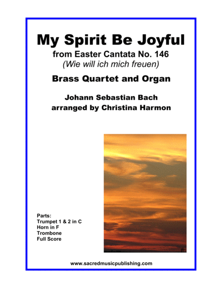 Free Sheet Music My Spirit Be Joyful Brass Quartet And Organ