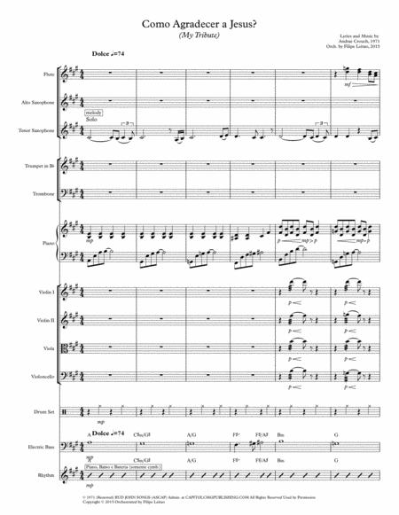 My Tribute To God Be The Glory Sheet Music